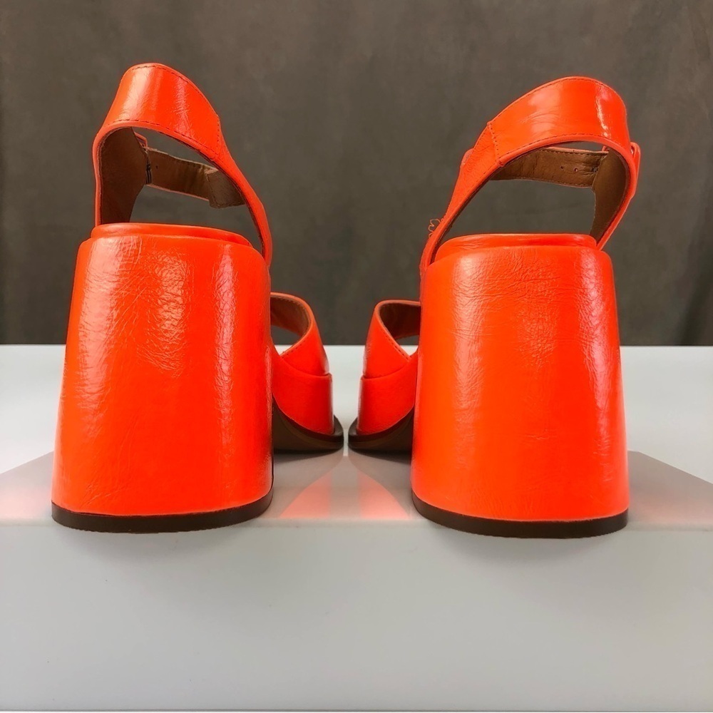 L’Intervalle neon orange platform sandal Size 39 Valtos Mod 70s Disco - Picture 13 of 14